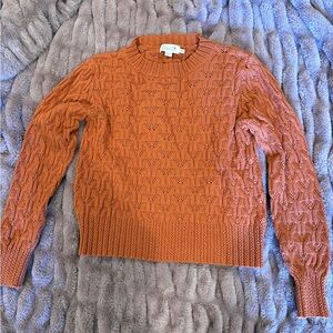Molly Bracken Rust Cable Knit Sweater